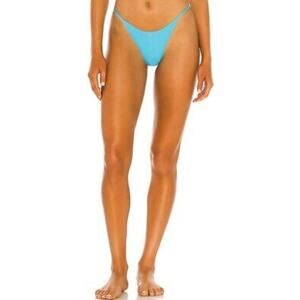 L*Space Jay Bikini Bottom Bitsy Cut in Aqua Blue Size XS NWT